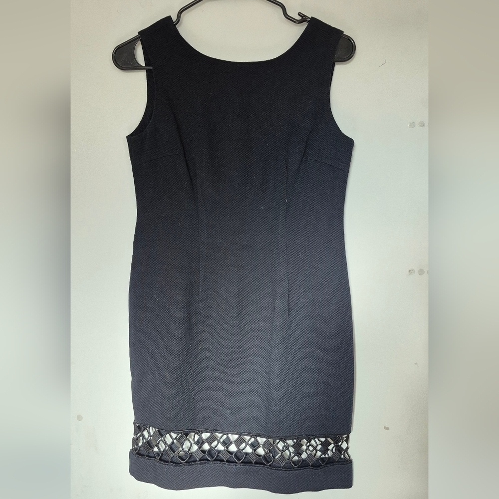 Jones New York Black Sleeveless Sheath Mini Dress